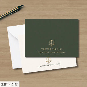 Carte De Correspondance Échelle de justice élégante juridique
