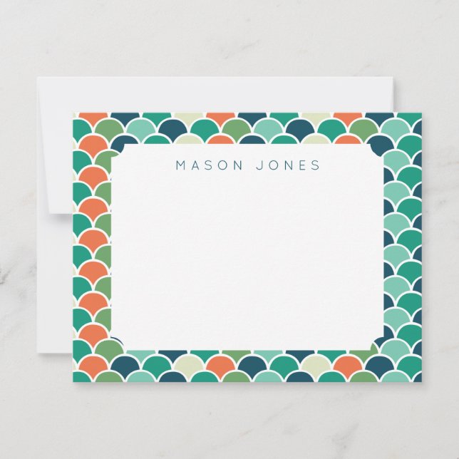 Carte De Correspondance Échelles de sirènes multicolores pour enfants pers (Devant)