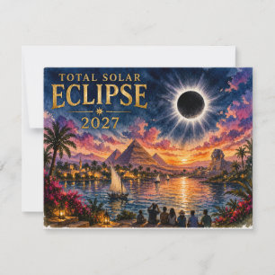 Carte De Correspondance Éclipse solaire totale 2027 Égypte