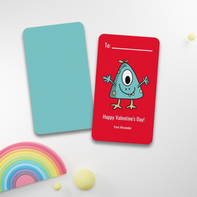 Carte De Correspondance École de la Saint-Valentin Monstre  (Créateur téléchargé)