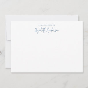 Carte De Correspondance Écriture Bleu Marine Chic