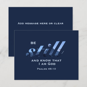 Carte De Correspondance Écriture chrétienne Reste tranquille Blue Mountain