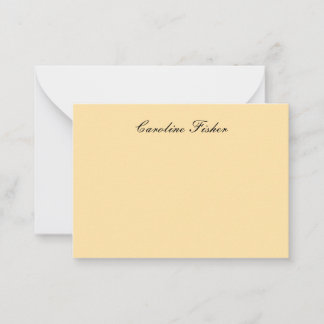 Carte De Correspondance Écriture Manuelle Classique Simple Beige
