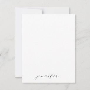 Carte De Correspondance Écriture manuscrite classique minimaliste professi