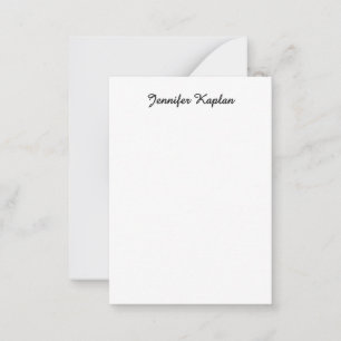 Carte De Correspondance Écriture manuscrite classique minimaliste professi