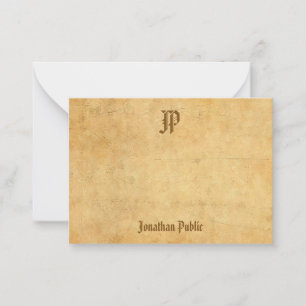 Carte De Correspondance Écriture manuscrite Monogramme Vintage Classic Loo