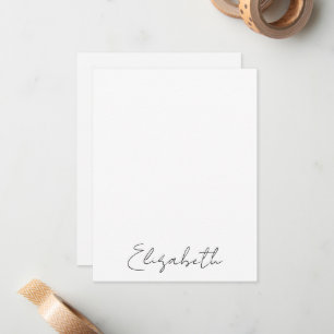 Carte De Correspondance Écriture Personnalisée Élégante à la Main
