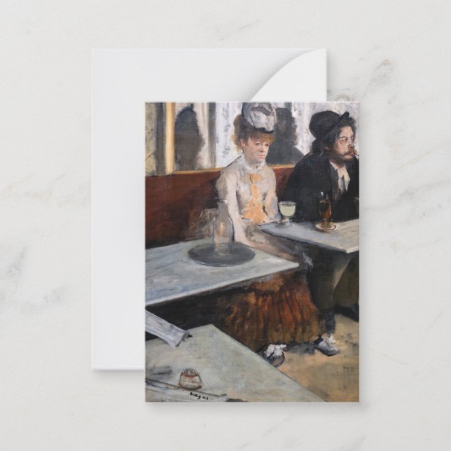 Carte De Correspondance Edgar Degas - Dans un café / L'Absinthe (Devant)