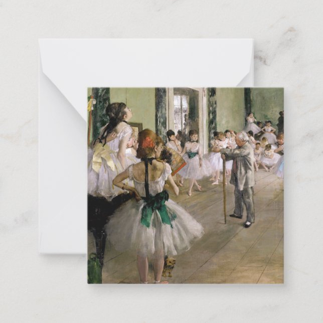 Carte De Correspondance Edgar Degas - La Classe de danse (Devant)