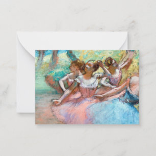 Carte De Correspondance Edgar Degas - Quatre Ballerinas sur scène
