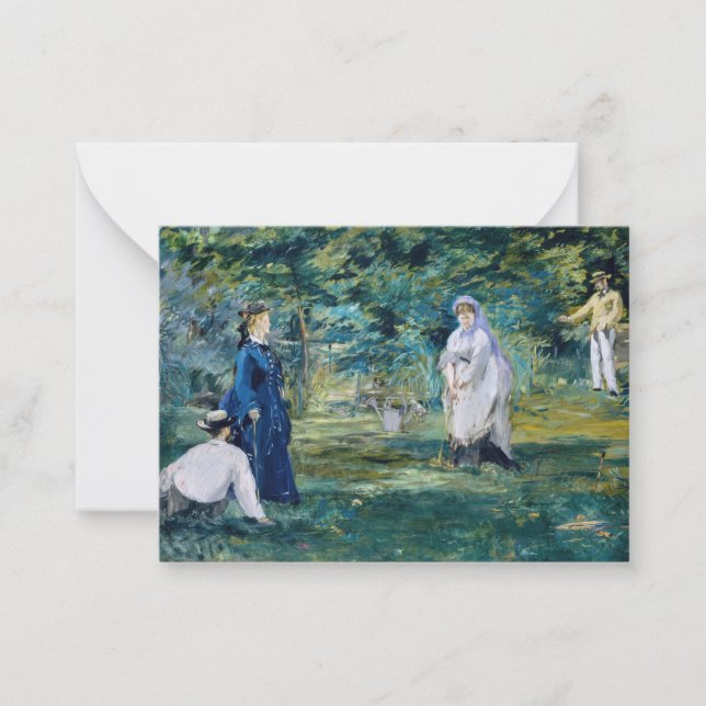 Carte De Correspondance Edouard Manet - Un jeu de Croquet (Devant)