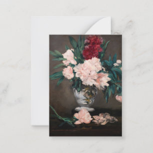 Carte De Correspondance Edouard Manet - Vase de pivoines sur petit piédest