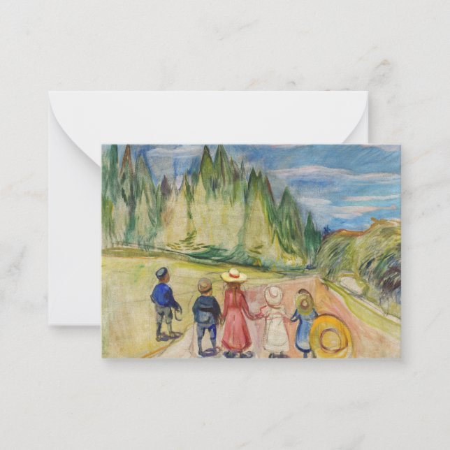 Carte De Correspondance Edvard Munch - La forêt Fairytale (Devant)