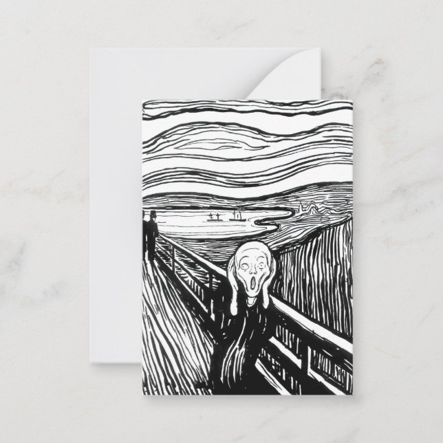 Carte De Correspondance Edvard Munch - La lithographie de cri (Devant)