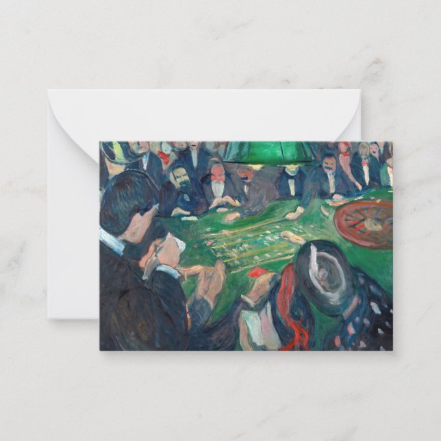 Carte De Correspondance Edvard Munch - Table de roulette à Monte Carlo (Devant)
