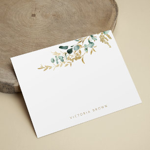 Carte De Correspondance Eeucalyptus rustique verdure Papeterie personnalis