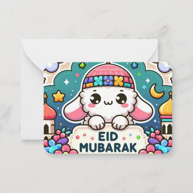 Carte De Correspondance Eid Moubarak Sheep (Devant)