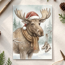 Élan de Noël vintage Rustique Fêtes de la forêt