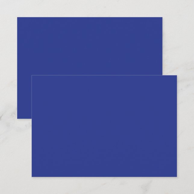 Carte De Correspondance Élégance des Fêtes Royale Bleue (Devant / Derrière)