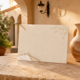Carte De Correspondance Élégance Florale Minimaliste de Jardin Mexicain en