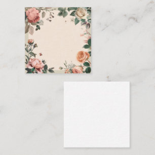 Carte De Correspondance Élégance vintage florale et papillon