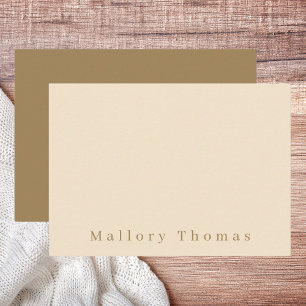 Carte De Correspondance Élégant Chic White ivoire papier à lettres personn