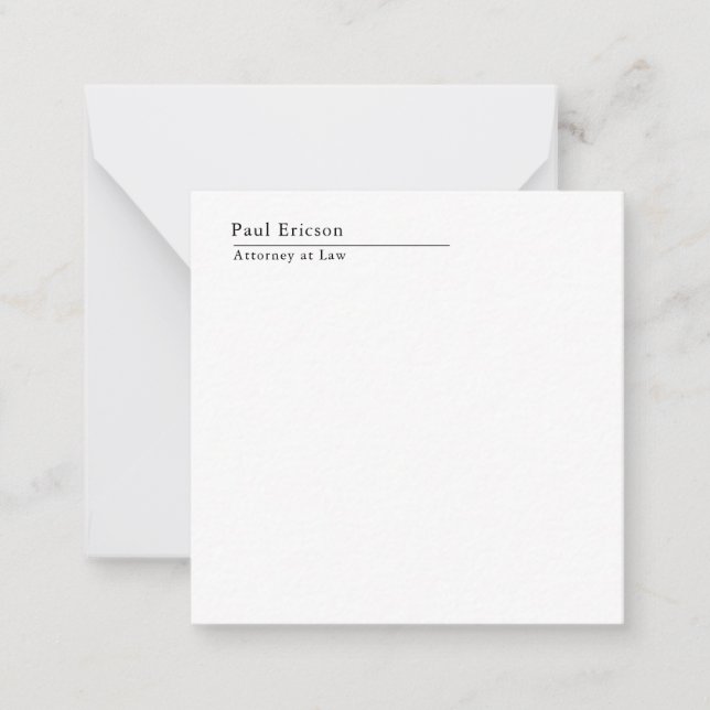 Carte De Correspondance Élégant Classique Simple Professionnel (Devant)