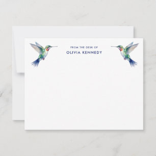 Carte De Correspondance Élégant du bureau de colibri personnalisé