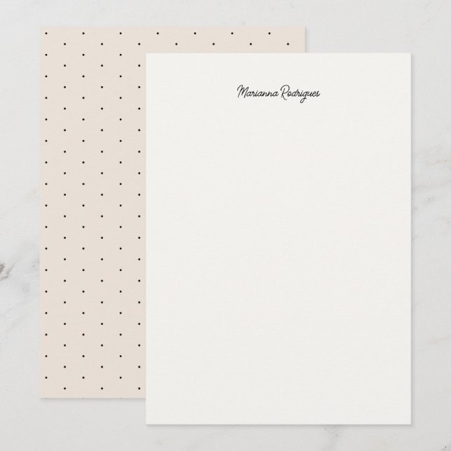 Carte De Correspondance Élégant écriture chic monogrammé (Devant / Derrière)
