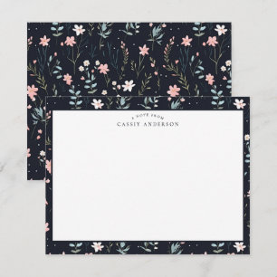 Carte De Correspondance Élégant Fleur sauvage coloré Motif personnalisé