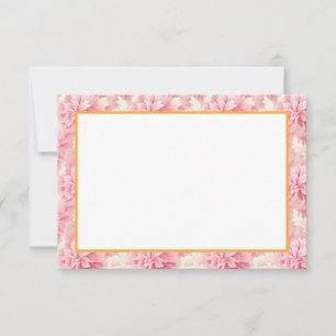 Carte De Correspondance Élégant floral rose I Cadeau féminin pour elle Non