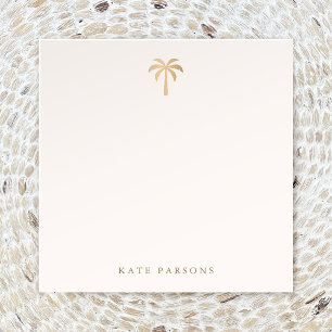 Carte De Correspondance Elegant Gold Palm Tree Note Card