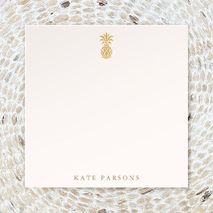 Carte De Correspondance Elegant Gold Pineapple