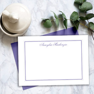 Carte De Correspondance Élégant Lavande violet et blanc Personnalisé