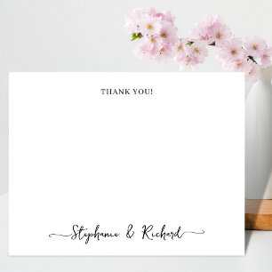 Carte De Correspondance Élégant Mariage de script de calligraphie