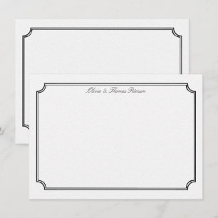 Carte De Correspondance Elégant Mariage simple et classique cadre de l'imm