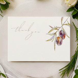Carte De Correspondance Elégant Merci commémoratif de la Branche d'Olivier