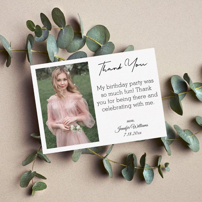 Carte De Correspondance élégant merci doux photo 16 (Créateur téléchargé)