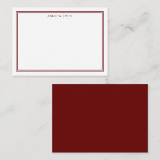 Carte De Correspondance Élégant minimaliste à deux frontières
