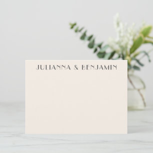 Carte De Correspondance Élégant Minimaliste Décor Art Déco pour les couple