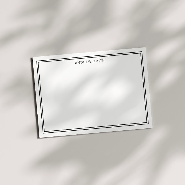 Carte De Correspondance Élégant minimaliste deux bordures professionnel no (Créateur téléchargé)