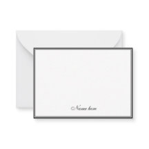 Élégant minimaliste élégant & blanc deux bordures