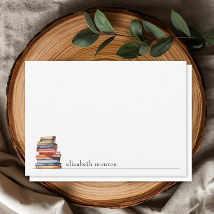 Carte De Correspondance Élégant minimaliste personnalisé Amateurs de livre