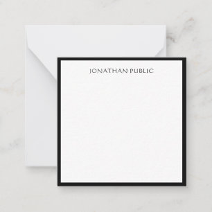 Carte De Correspondance Elégant moderne Bordure Noire Minimaliste Simple