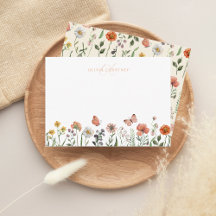Élégant Monogramme Aquarelle Fleur sauvage Floral