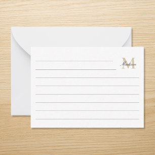 Carte De Correspondance Élégant Monogramme moderne gouverné