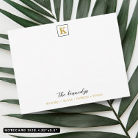 Élégant Noir Et Or Nom De Famille Monogramme