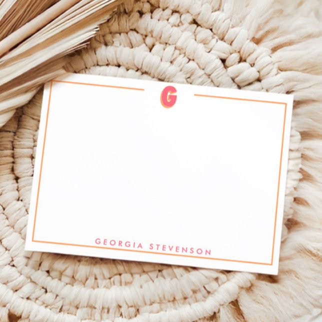 Carte De Correspondance Elegant Personalized Monogram 3D Letter G Initial  (Créateur téléchargé)