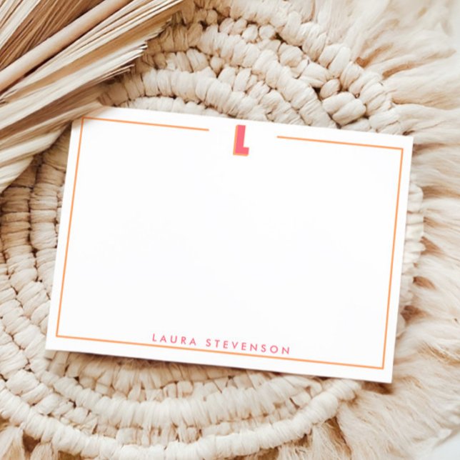 Carte De Correspondance Elegant Personalized Monogram 3D Letter L Initial  (Créateur téléchargé)