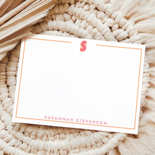 Carte De Correspondance Elegant Personalized Monogram 3D Letter S Initial  (Créateur téléchargé)